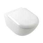 Villeroy & Boch Antao Rimless Wall Hung CeramicPlus Argent Toilet Package - White Alpine - No Flush Plate (Pan & Cistern Only) - 4674T0R1S4B + IN48905