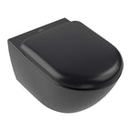Villeroy & Boch Antao Rimless Wall Hung CeramicPlus Toilet - Pure Black - 4674T0R7S4B