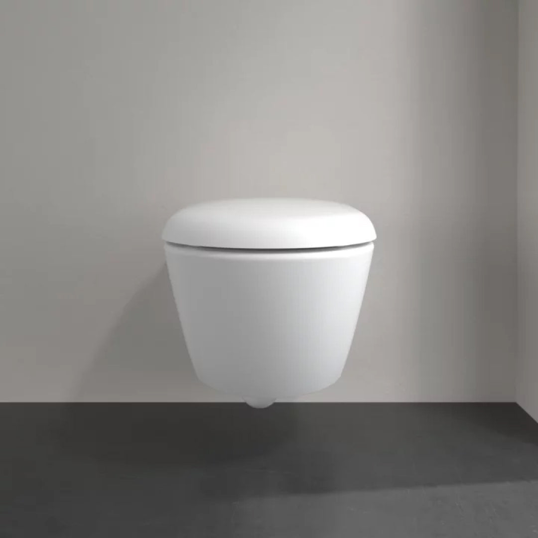 Villeroy & Boch Antao Rimless Wall Hung CeramicPlus Argent Toilet Package - White Alpine - No Flush Plate (Pan & Cistern Only) - 4674T0R1S4B + IN48905