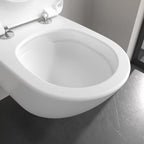 Villeroy & Boch Antao Rimless Wall Hung CeramicPlus Toilet - Pure Black - 4674T0R7S4B