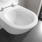Villeroy & Boch Antao Rimless Wall Hung CeramicPlus Argent Toilet Package - Stone White - No Flush Plate (Pan & Cistern Only) - 4674T0RWS4B + IN48905