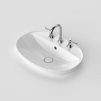 Caroma Riviere Inset Basin (3 Tapholes) with Overflow - Gloss White