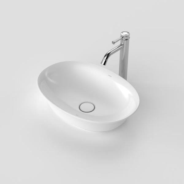 Caroma Riviere Above Counter Basin (No Tap Hole) - Gloss White