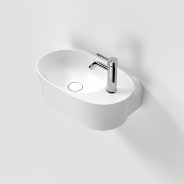 Caroma Riviere Hand Wall Hung Basin (1 Taphole) - Matte White