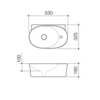 Caroma Riviere Hand Wall Hung Basin (1 Taphole) - Gloss White