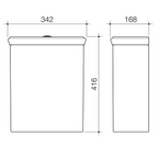 Caroma Riviere Bottom Inlet Cistern - Matte White
