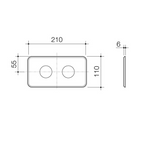 Caroma Riviere Invisi® II Series Button - Chrome