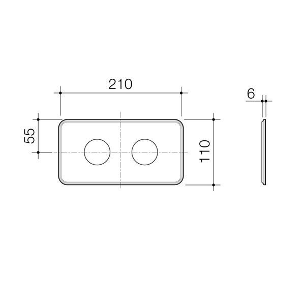 Caroma Riviere Invisi® II Series Button - Brushed Bronze