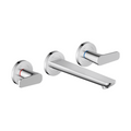 Axor Citterio C Wall Basin Tap Set with 195mm Spout - Chrome 49070001