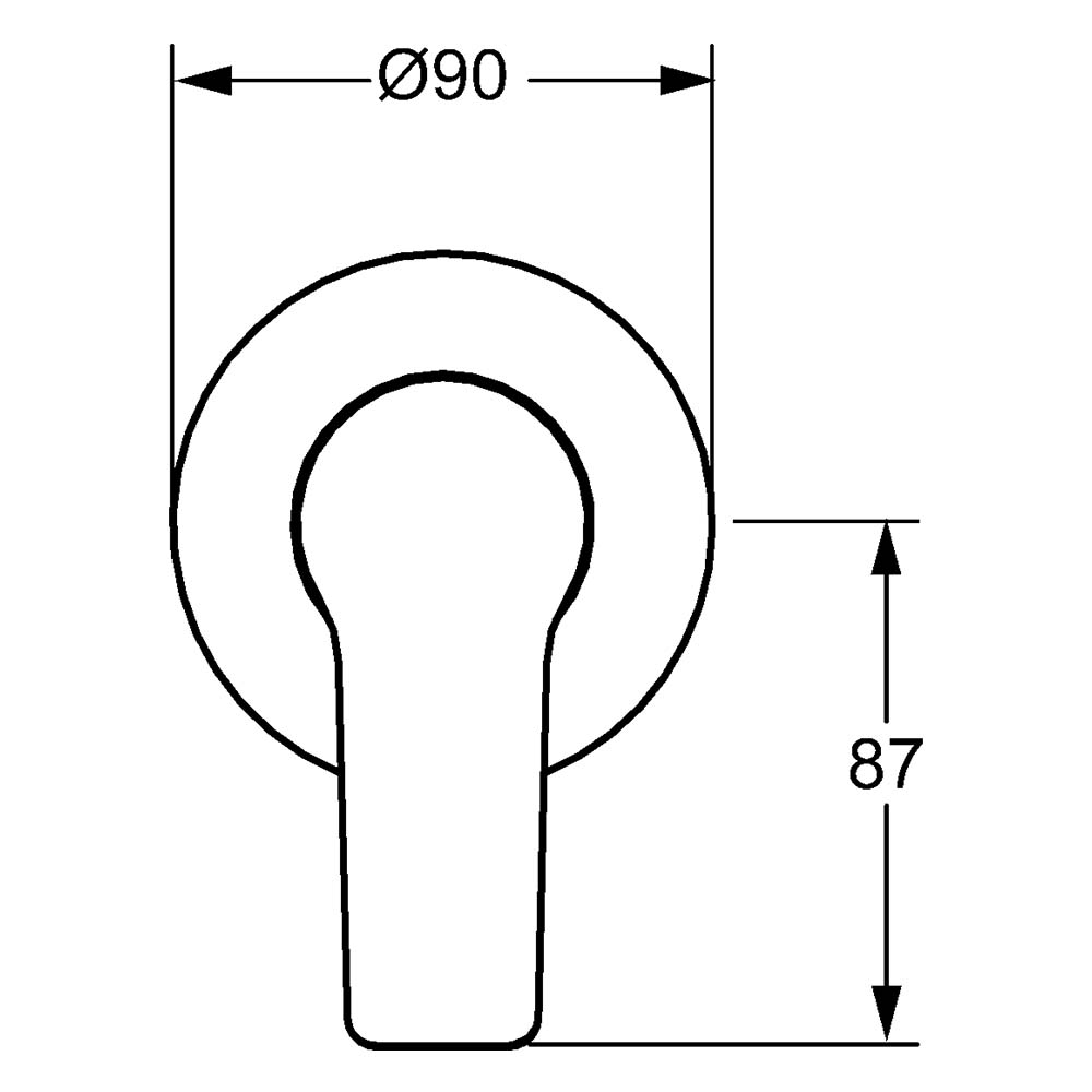 Hansa Twist Shower Mixer Trim - Matte Black - 4975900333