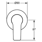 Hansa Twist Shower Mixer Trim - Matte Black - 4975900333