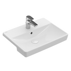 Villeroy & Boch Avento 550 Semi Recessed Basin Includes Overflow (1 Tap Hole) - Alpine White 4A065501
