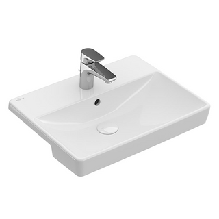 Villeroy & Boch Avento 550 Semi Recessed Basin Includes Overflow (1 Tap Hole) - Alpine White 4A065501