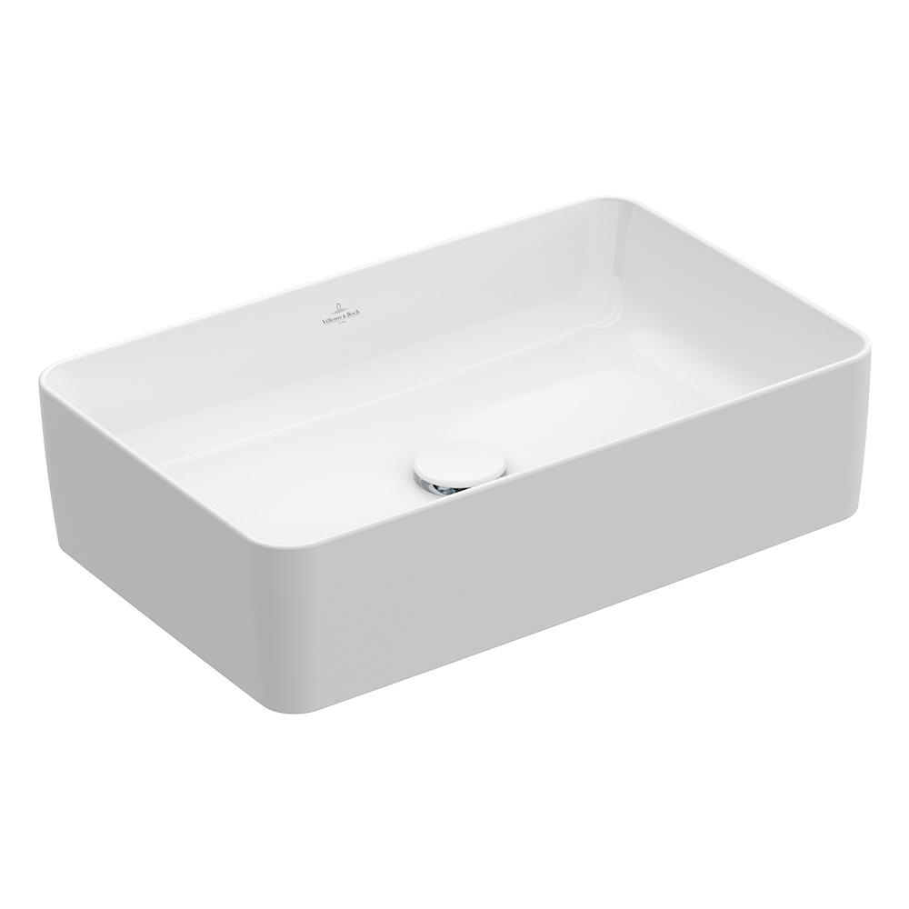 Villeroy & Boch Collaro Rectangular Vessel Basin - Stone White 4A2056RW