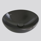 Villeroy & Boch Loop Slim 380 Round Vessel Basin - Pure Black 4A4500R7