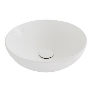 Villeroy & Boch Loop Slim 380 Round Vessel Basin - Stone White 4A4500RW