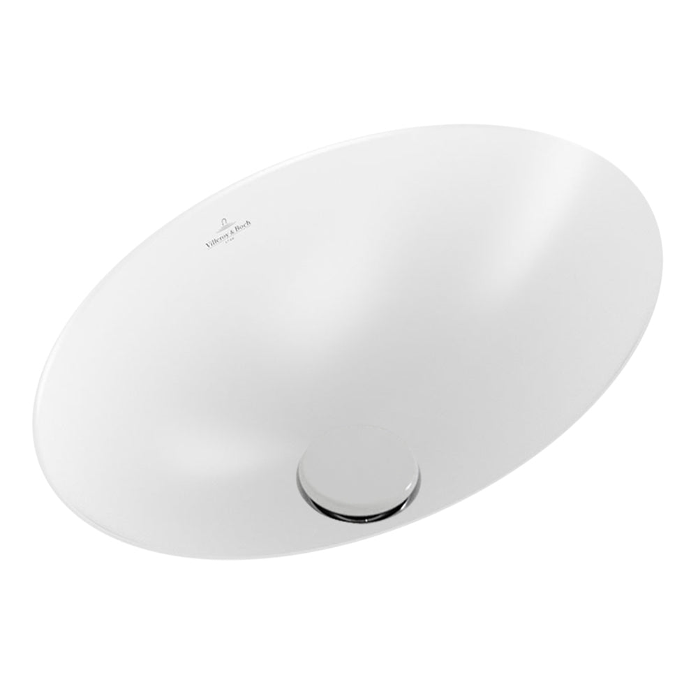 Villeroy & Boch Loop Slim 485 Oval Under Counter Basin - Stone White 4A5400RW