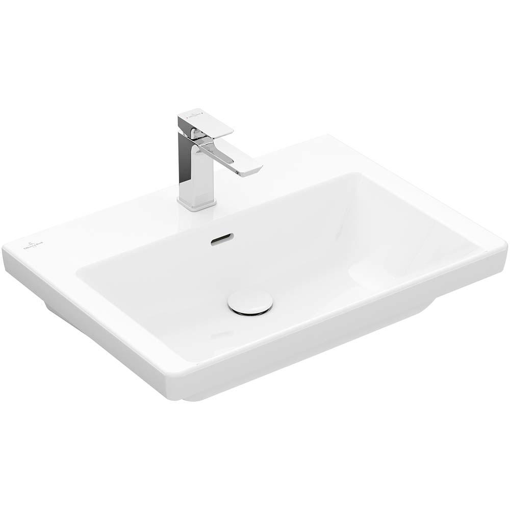 Villeroy & Boch Subway 3.0 650 Wall Hung Basin with Overflow - Alpine White 1TH 4A706501CB