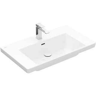 Villeroy & Boch Subway 3.0 800 Wall Hung Basin with Overflow & Trap Cover - Alpine White 1TH 4A708001TB