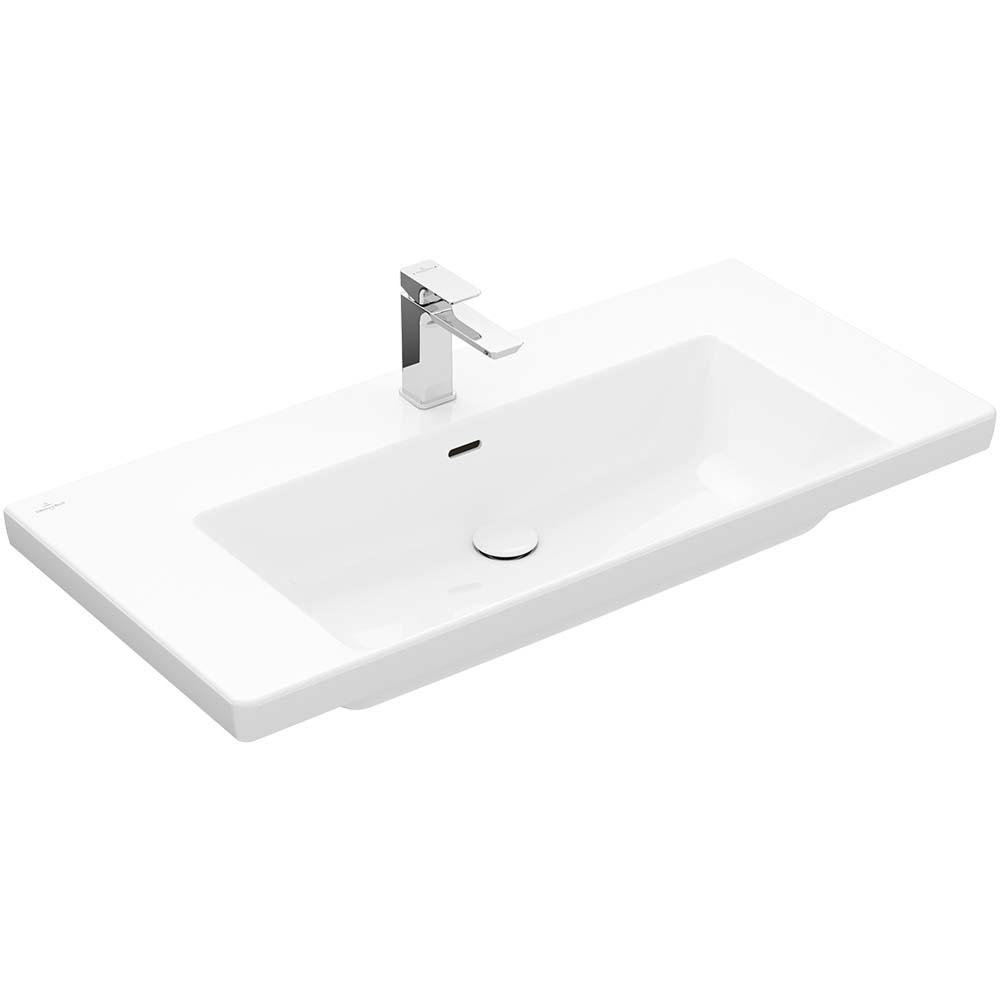 Villeroy & Boch Subway 3.0 1000 Wall Hung Basin (1 Tap Hole) Includes Overflow - Stone White 4A70A5RWCB