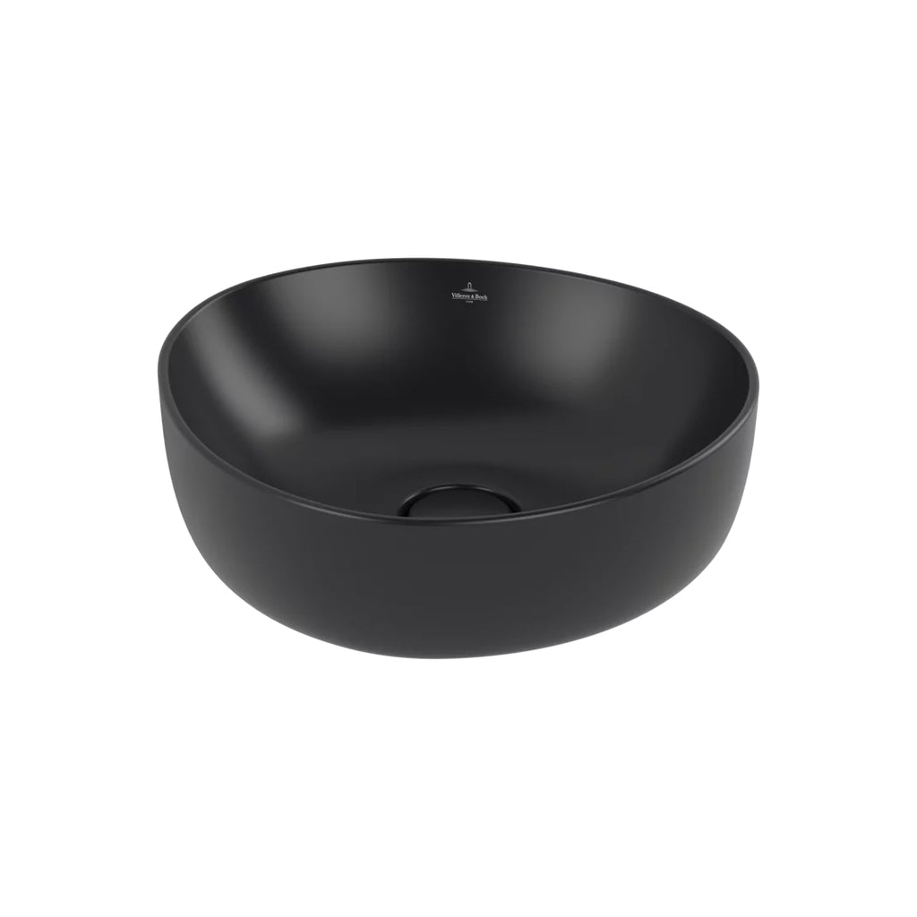 Villeroy & Boch Antao 400 Above Counter CeramicPlus Basin - Pure Black - 4A7240R7