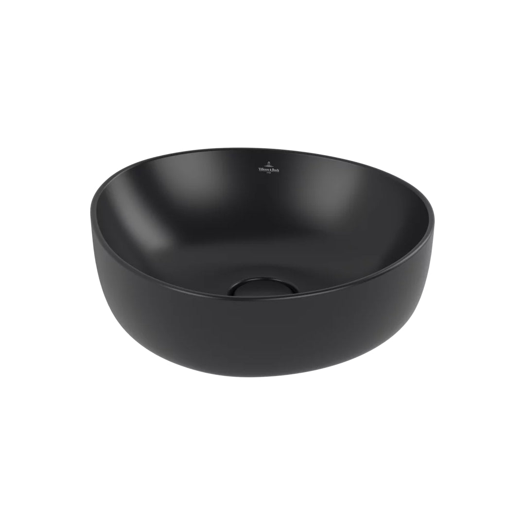 Villeroy & Boch Antao 400 Above Counter CeramicPlus Basin - Pure Black - 4A7240R7