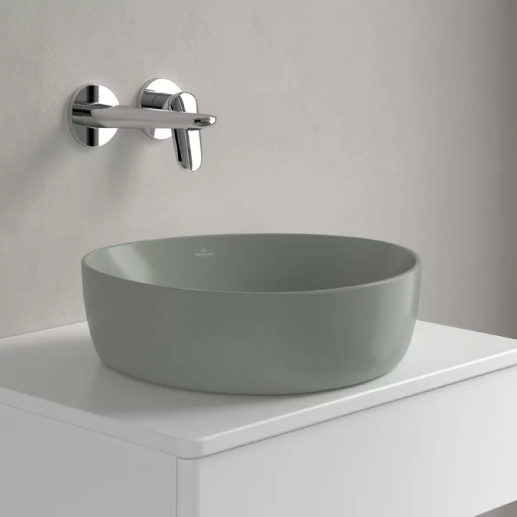 Villeroy & Boch Antao 400 Above Counter CeramicPlus Basin - Morning Green - 4A7240R8