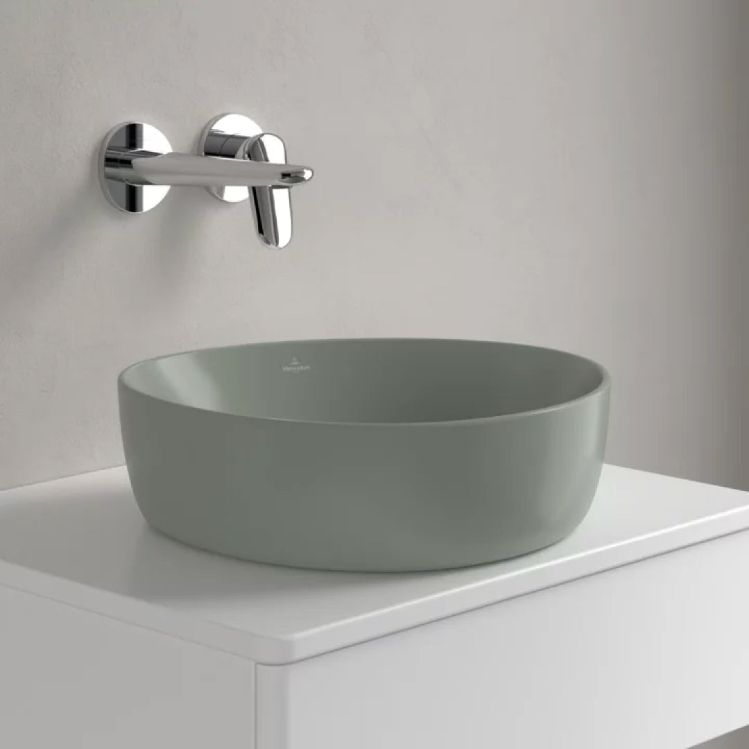Villeroy & Boch Antao 400 Above Counter CeramicPlus Basin - Morning Green - 4A7240R8