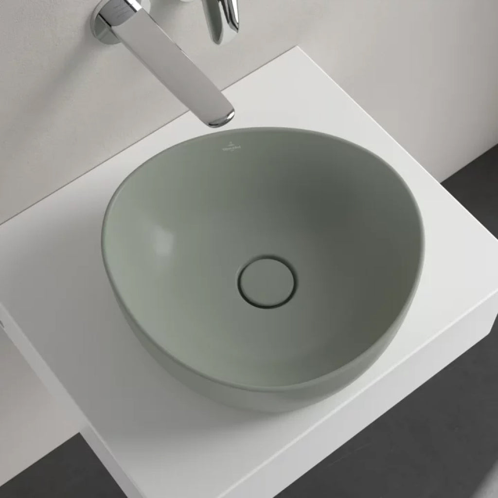 Villeroy & Boch Antao 400 Above Counter CeramicPlus Basin - Morning Green - 4A7240R8