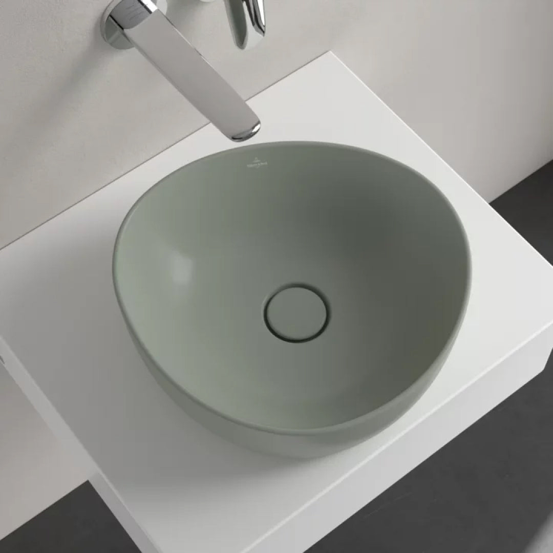 Villeroy & Boch Antao 400 Above Counter CeramicPlus Basin - Morning Green - 4A7240R8