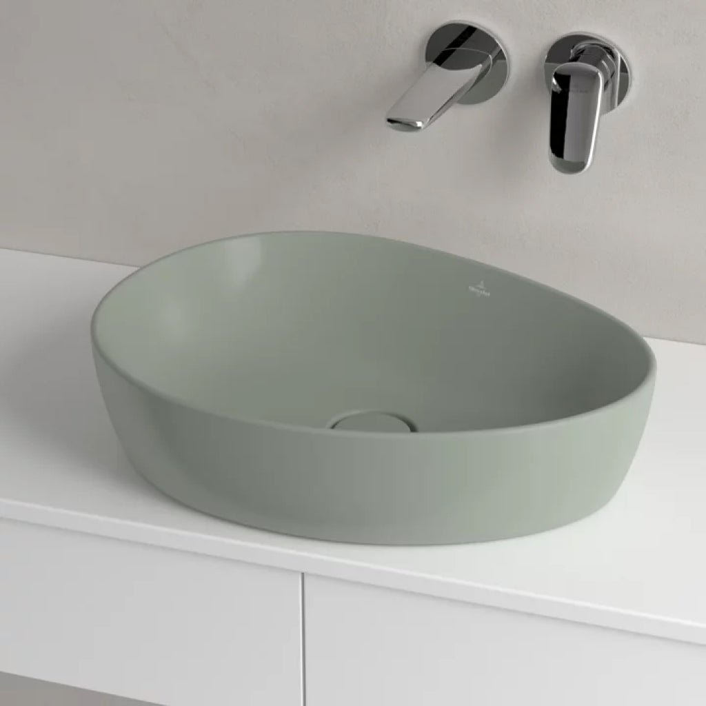 Villeroy & Boch Antao 510 Above Counter CeramicPlus Basin - Morning Green - 4A7351R8
