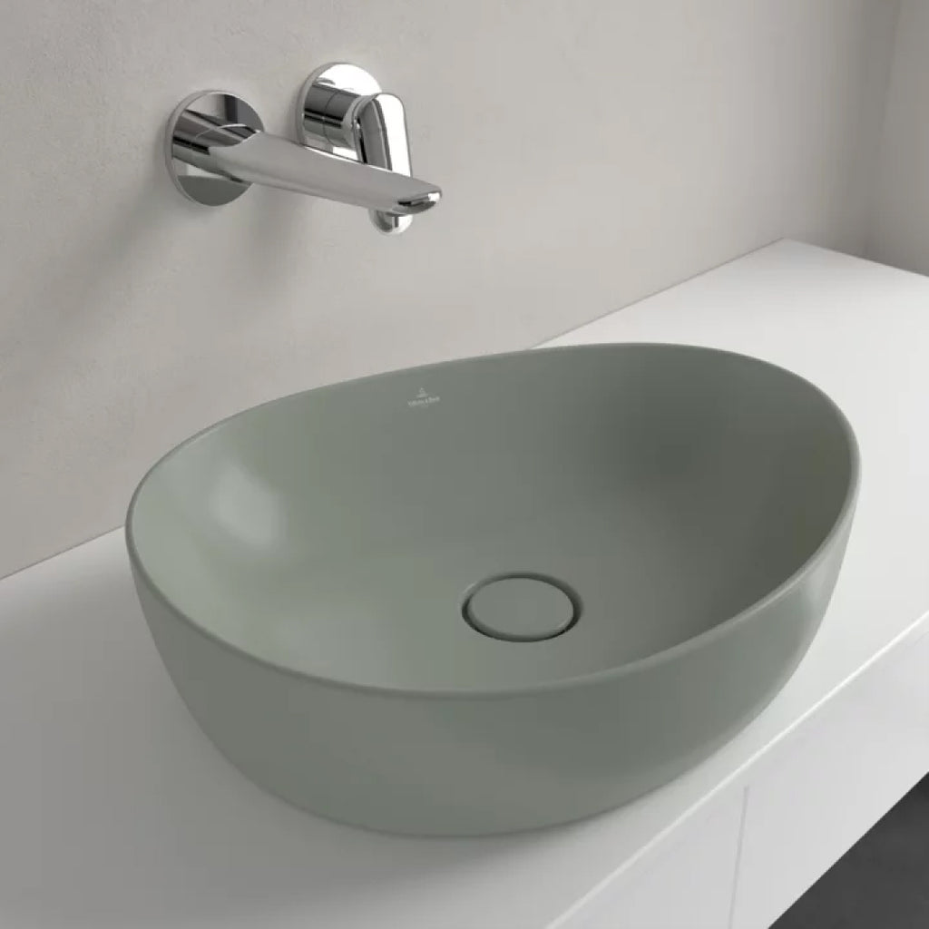 Villeroy & Boch Antao 510 Above Counter CeramicPlus Basin - Morning Green - 4A7351R8