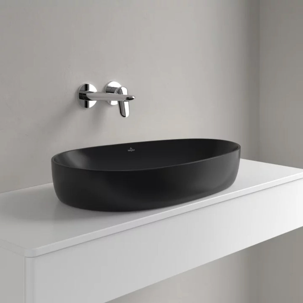 Villeroy & Boch Antao 650 Above Counter CeramicPlus Basin - Pure Black