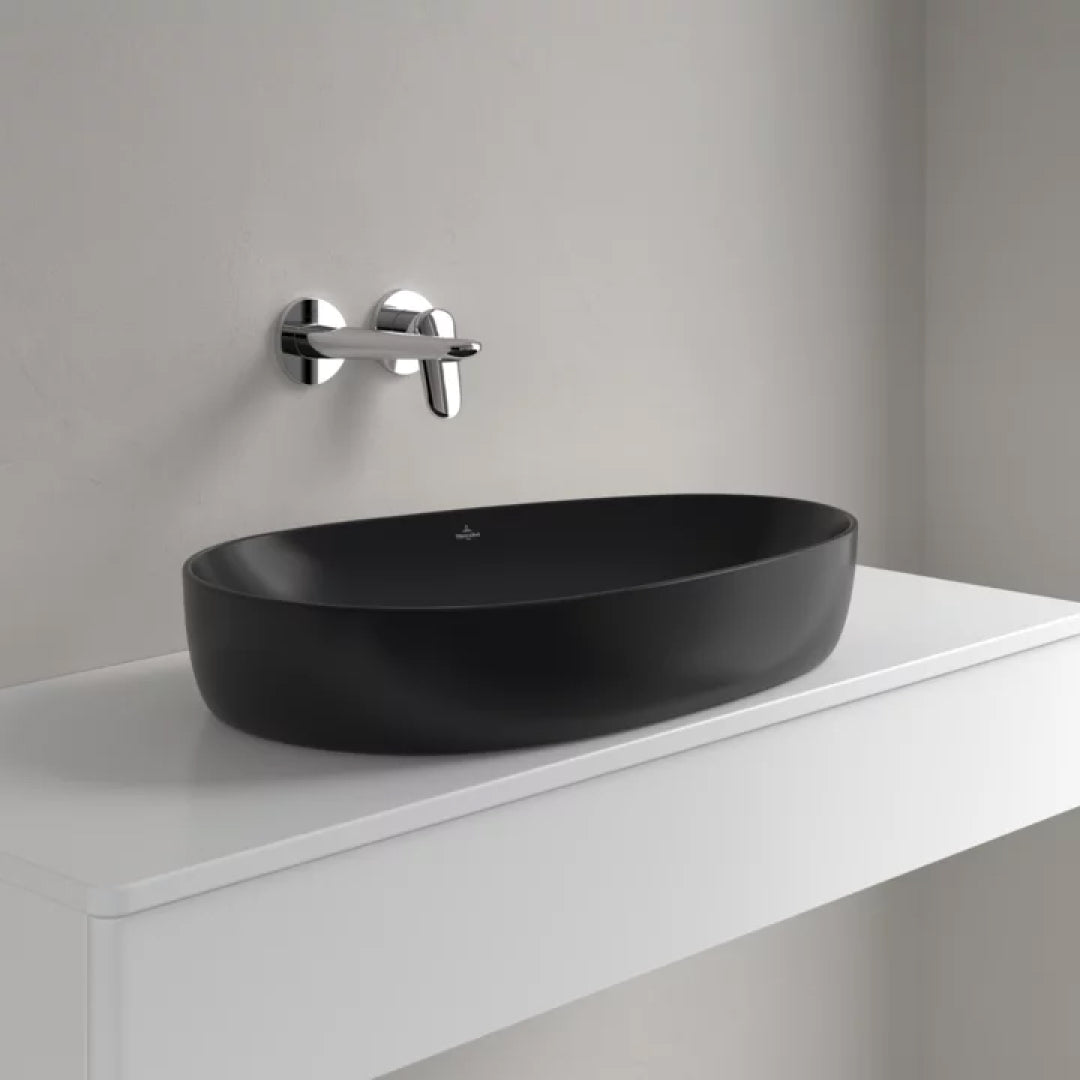 Villeroy & Boch Antao 650 Above Counter CeramicPlus Basin - Pure Black
