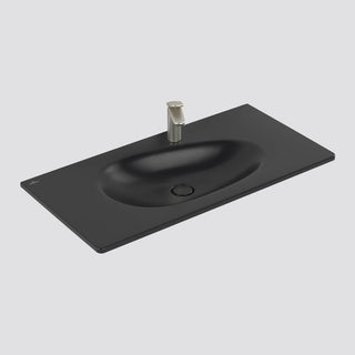 Villeroy & Boch Antao 1000 Wall Basin - 1 Tap Hole Pure Black - 4A76A2R7B