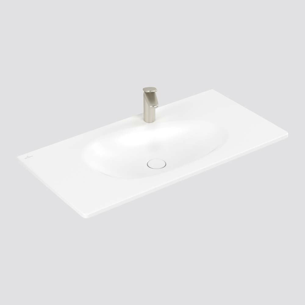 Villeroy & Boch Antao 1000 Wall Basin - 1 Tap Hole Stone White - 4A76A2RWB