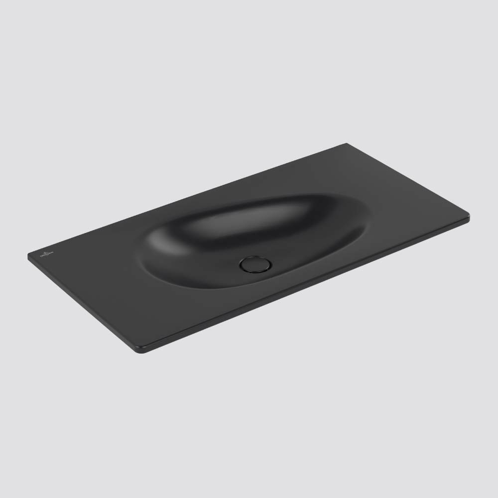 Villeroy & Boch Antao 1000 Wall Hung Basin CeramicPlus - Pure Black 4A76A3R7B