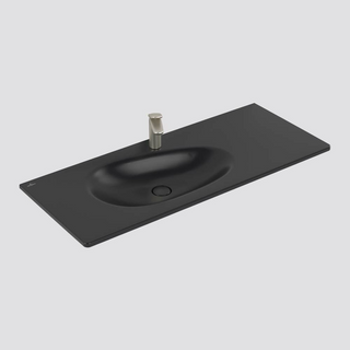 Villeroy & Boch Antao 1200 Wall Hung Basin CeramicPlus 1 Tap Hole - Pure Black 4A77L2R7B