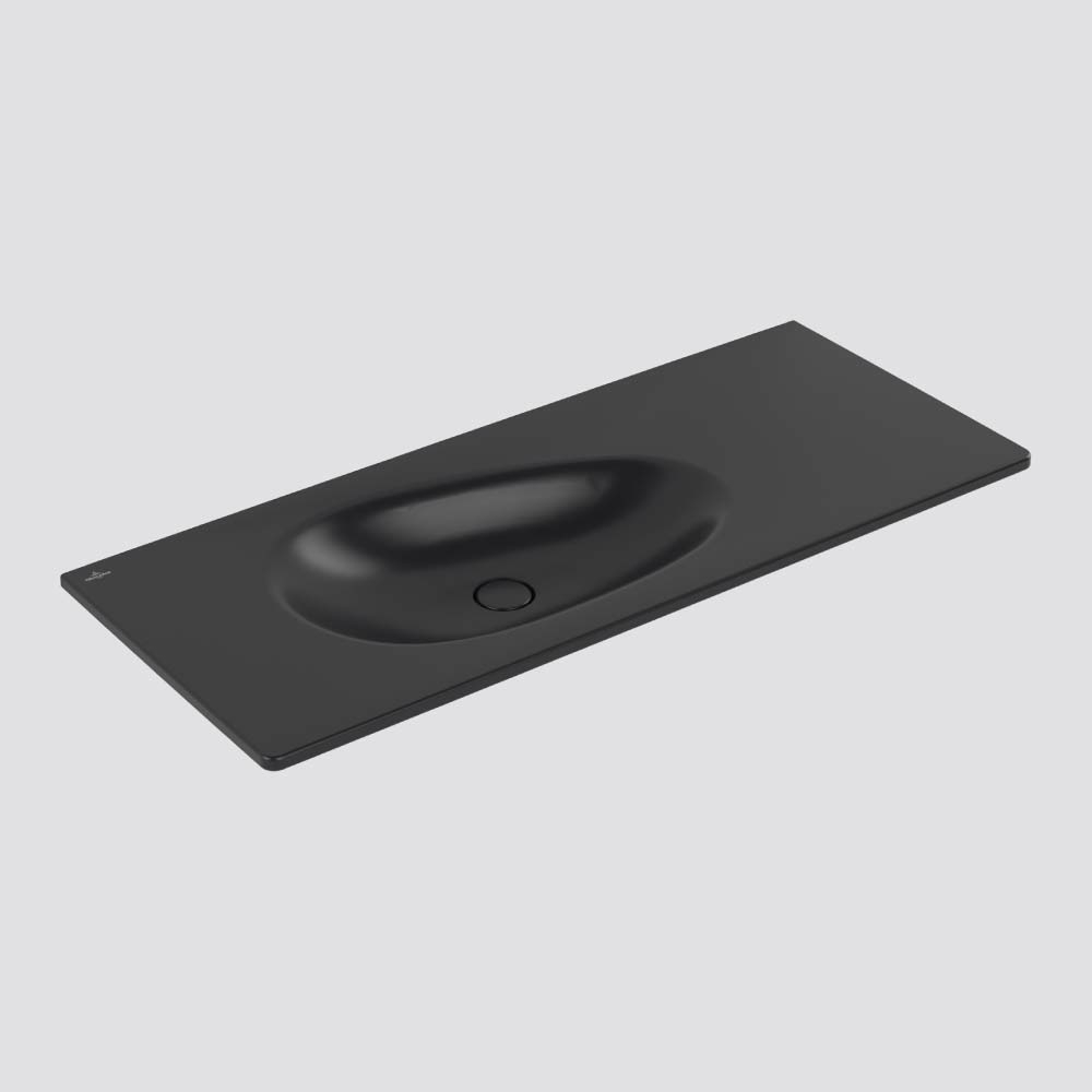 Villeroy & Boch Antao 1200 Wall Hung Basin CeramicPlus - Pure Black 4A77L3R7B