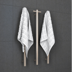 Thermorail 12V Straight 900 Round Vertical Single Heated Towel Rail - VS900HBN Brushed Nickel