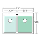 Oliveri Apollo 1 & 3/4 Bowl Sink - AP1426