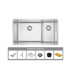 Abey Lucia 1 & 3/4 Bowl Sink - Includes Drainer, Waste & Chopping Board - LUA221