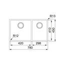 Franke Bolero 1 & 3/4 Bowl Sink BOX 220-42-29 SBR