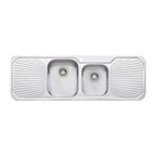 Oliveri Petite 1 & 3/4 Bowl Sink With Double Drainer - PE341 - PE341 1TH