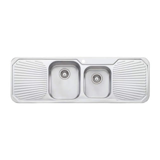 Oliveri Petite 1 & 3/4 Bowl Sink With Double Drainer - PE341 - PE341 1TH
