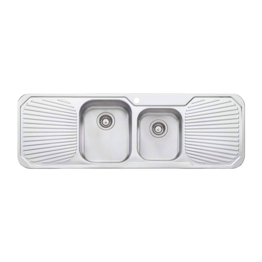 Oliveri Petite 1 & 3/4 Bowl Sink With Double Drainer - PE341 - PE341 1TH