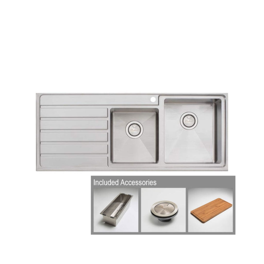 Oliveri Apollo 1 & 3/4 Bowl Sink with Drainer AP1412