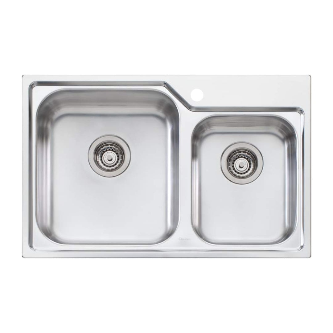 Oliveri Nu-Petite 1 & 3/4 Bowl Topmount Sink - NP615 - NP615 1TH