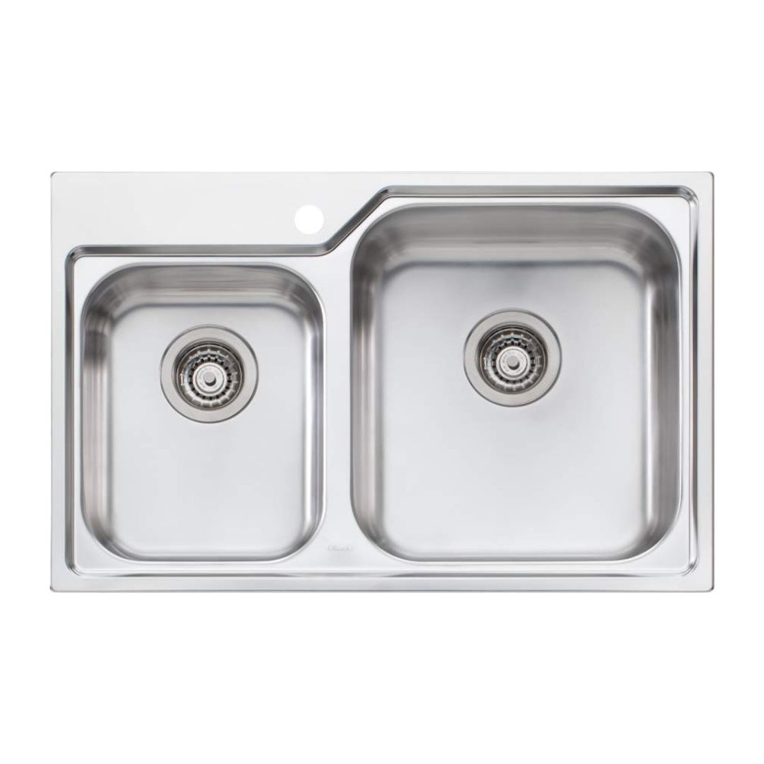 Oliveri Nu-Petite 1 & 3/4 Bowl Topmount Sink - NP615 - NP615 1TH