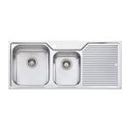 Oliveri Nu-Petite 1 & 3/4 Bowl Topmount Left Hand Sink With Drainer - NP611 - NP611 1TH